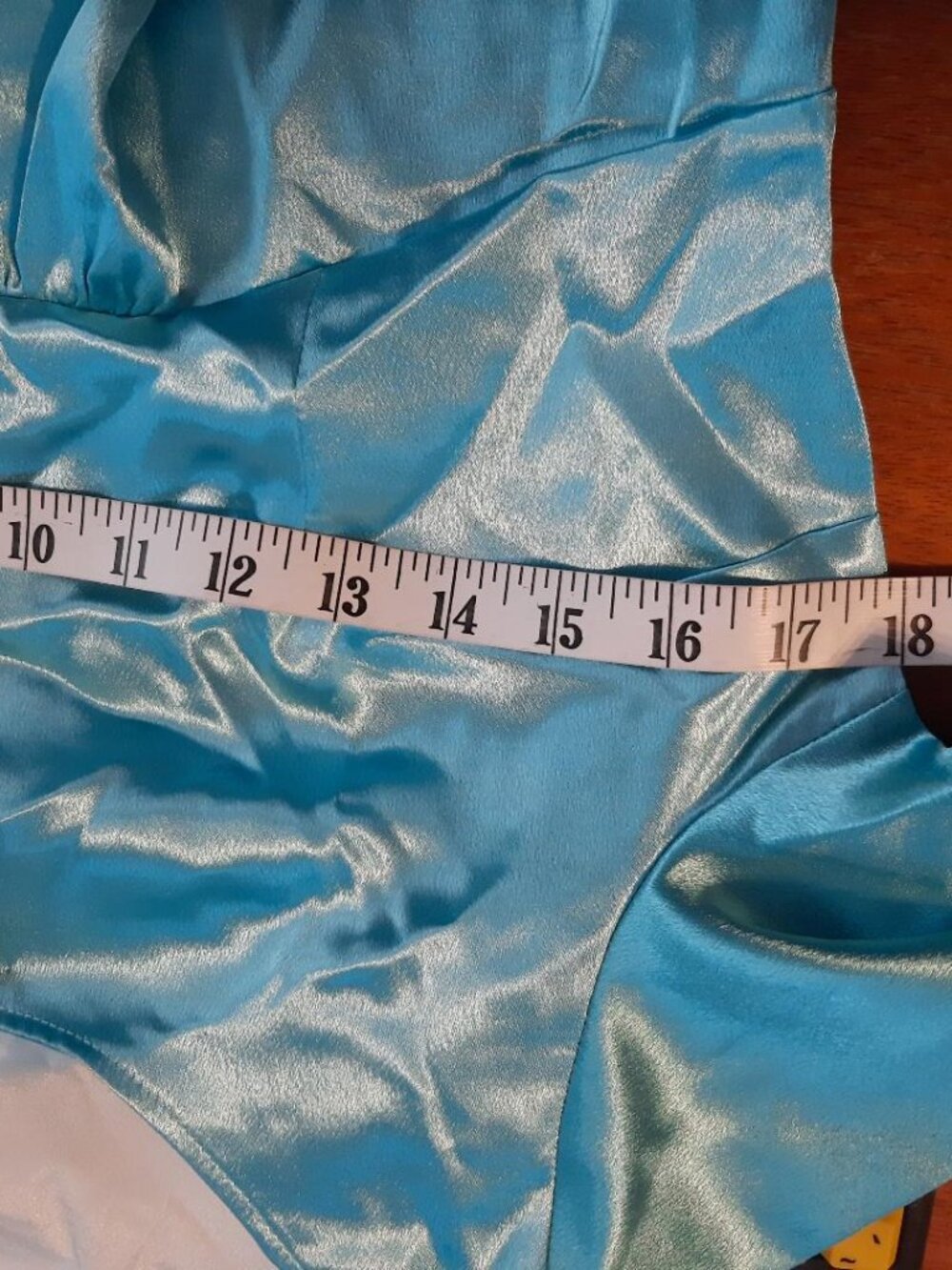 NEW ! Sleeping Beauty Aurora Blue Satin Princess Dress Cosplay Costume Size M - Picture 5 of 8